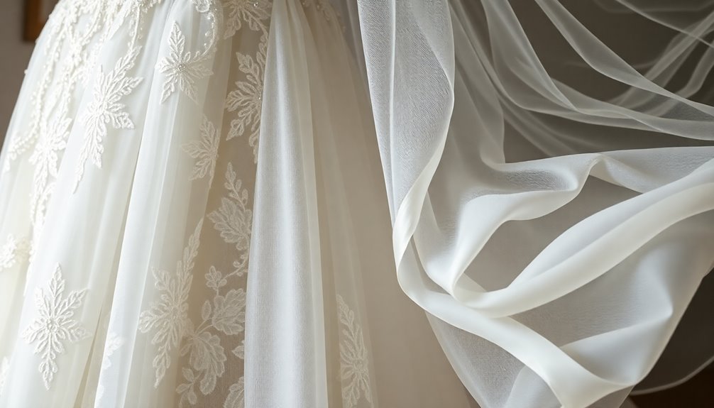 chiffon wedding dress selection