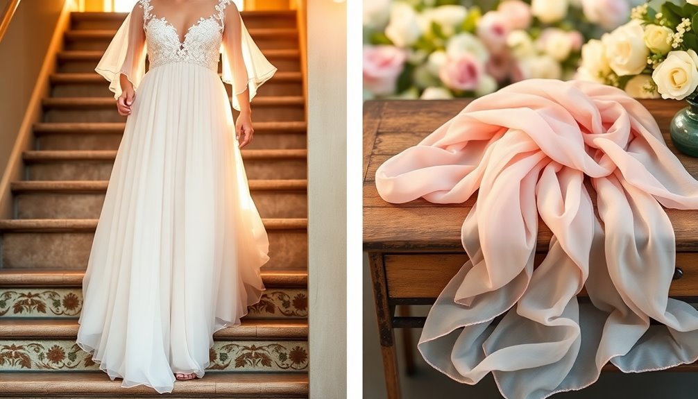 chiffon wedding dress trends