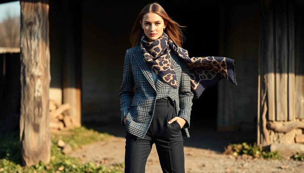 classic tweed and animal prints