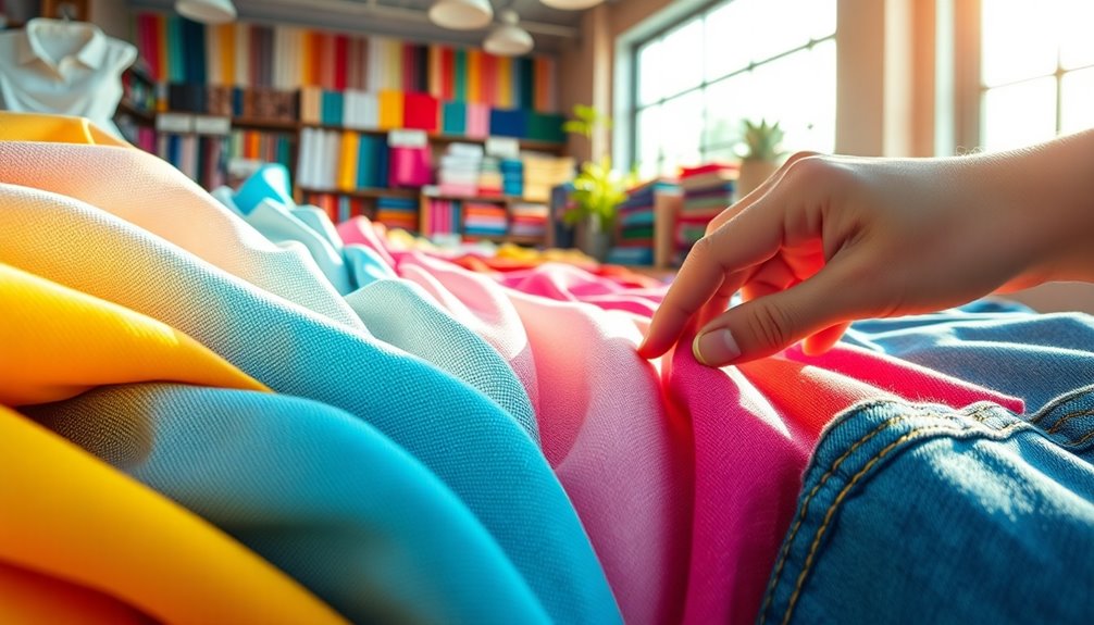 diverse textiles and materials