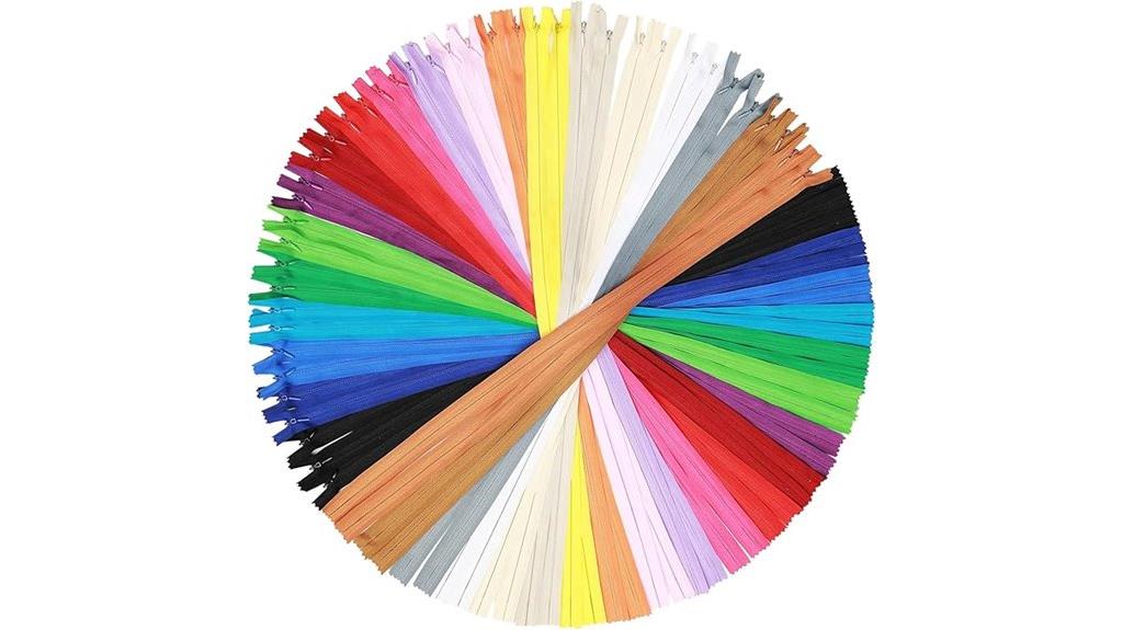 100 pcs nylon zippers