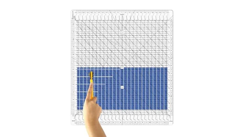 12 5 inch slotted quilting ruler