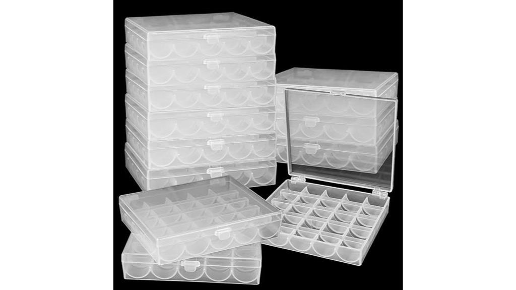 12 piece plastic bobbin cases