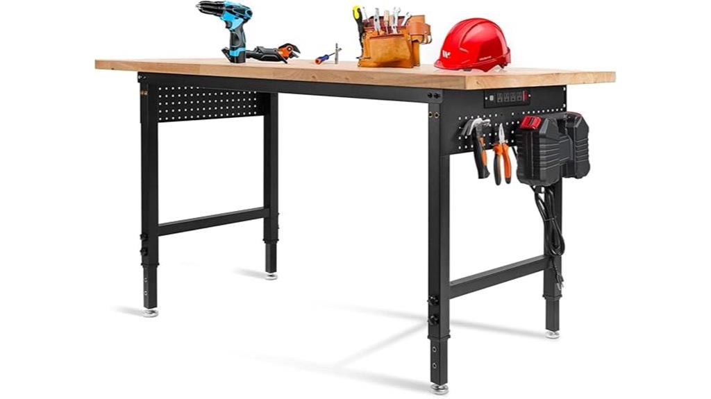 adjustable heavy duty workbench