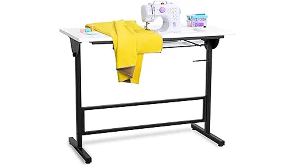 adjustable shelf sewing table