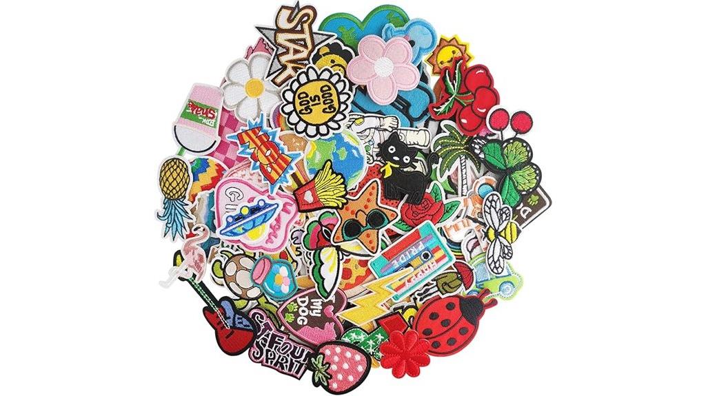 assorted embroidered patches pack