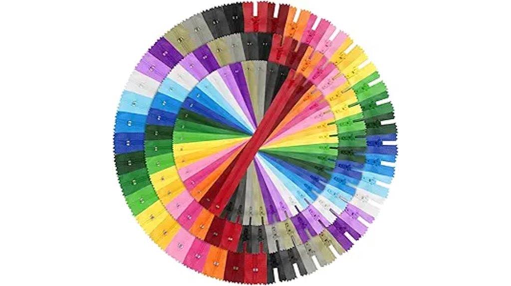 assorted lengths nylon zippers