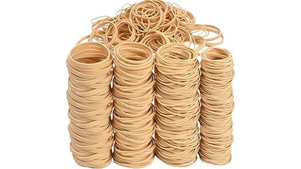 assorted rubber band sizes