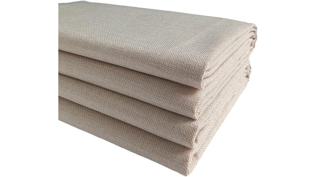 beige faux linen fabric