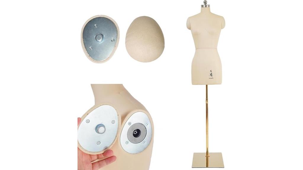 beige female dress form