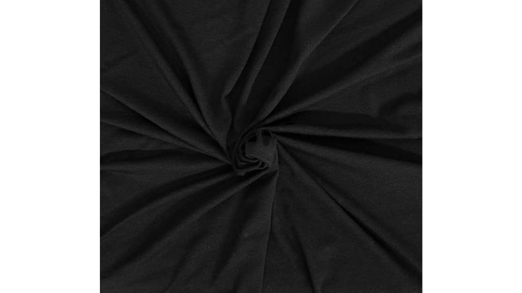 black cotton jersey fabric