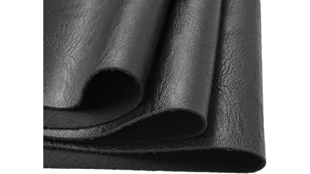 black faux leather fabric