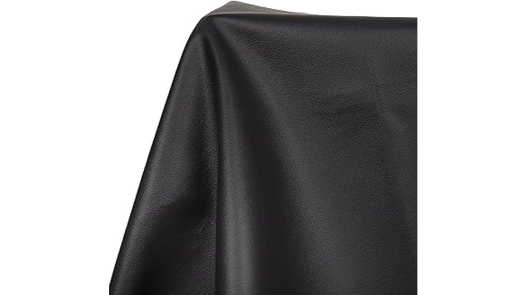black grain faux leather