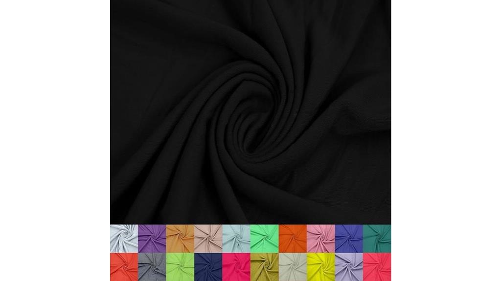 black rayon spandex fabric
