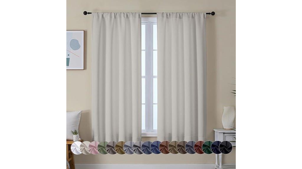 blackout curtain set dimensions