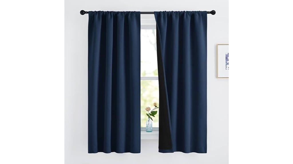 blackout navy thermal drapes