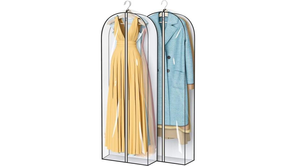 clear hanging garment bags