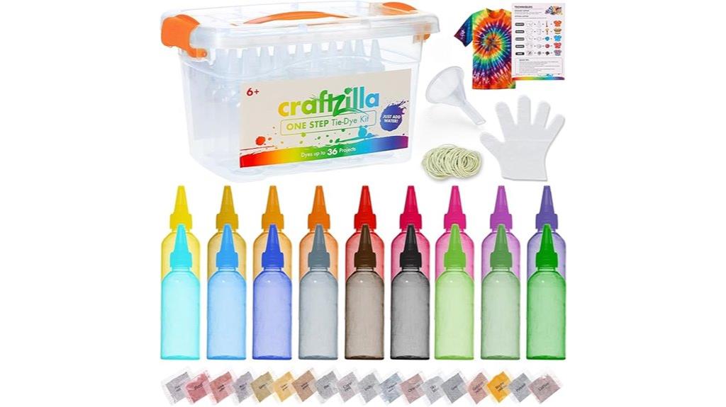 colorful fabric dyeing kit