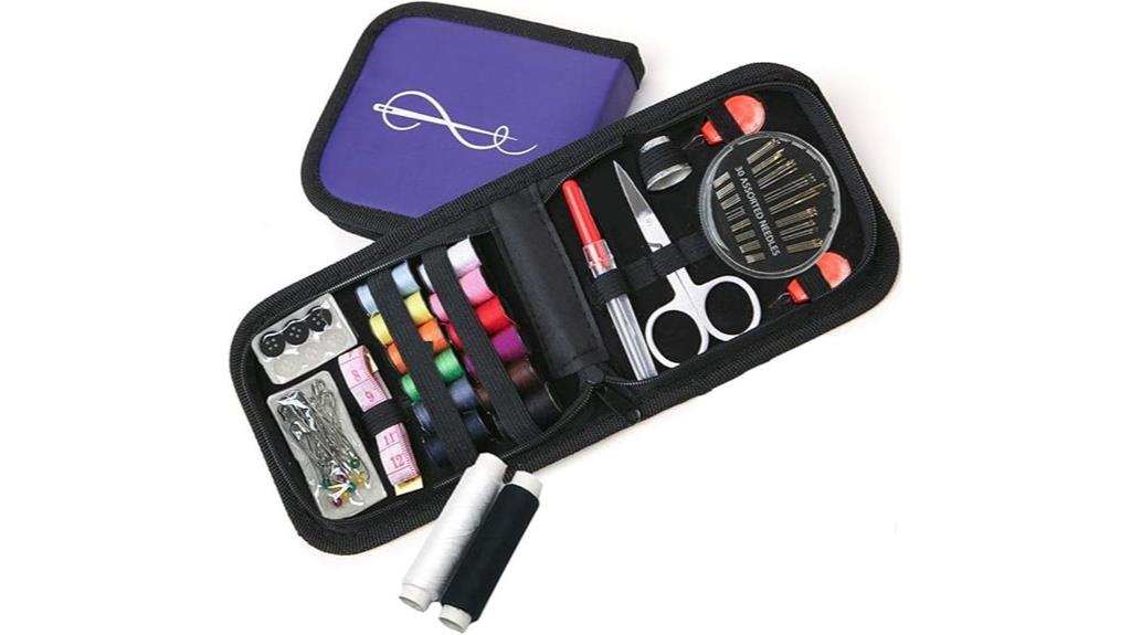compact sewing kit with emergency accessories