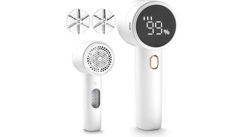 digital led rechargeable fabric shaver