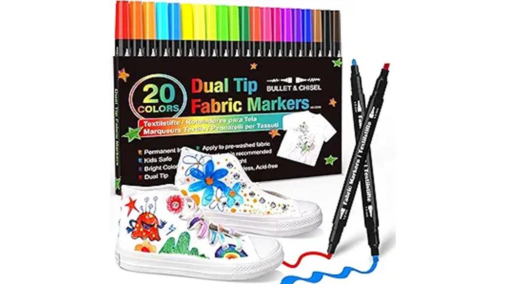 dual tip fabric marker set