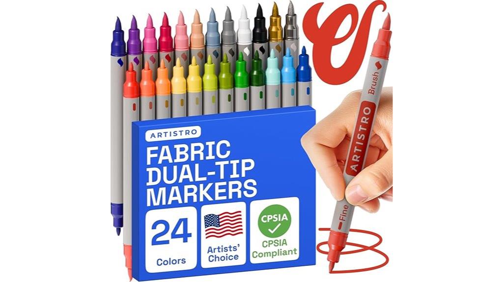 dual tip fabric markers