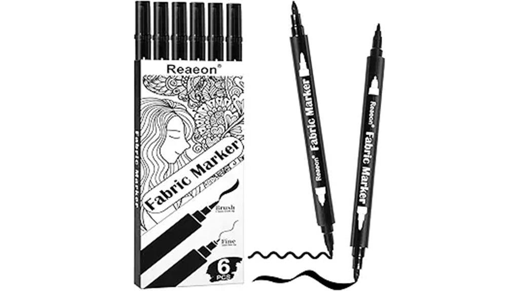dual tip permanent fabric markers