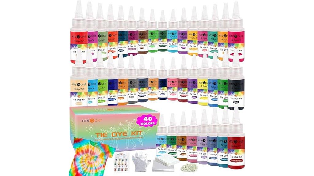 forty color tie dye kit