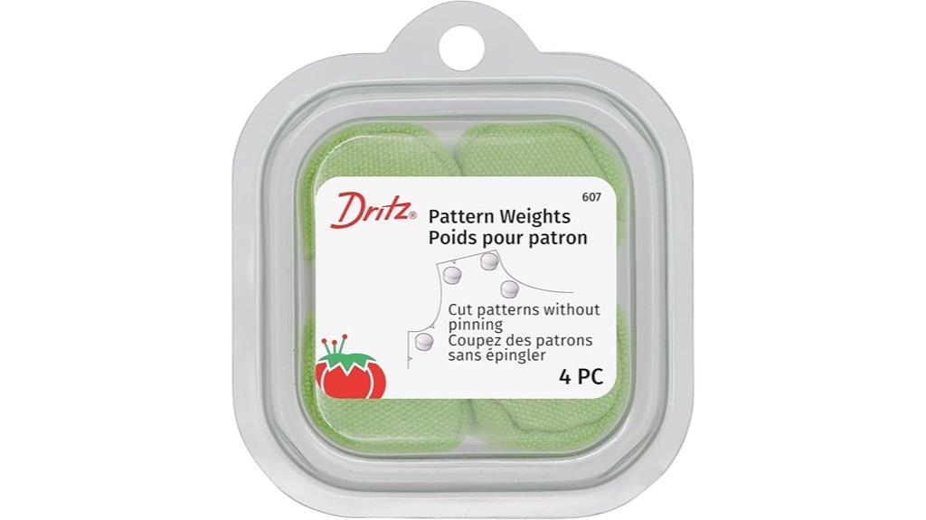 four assorted pattern weights