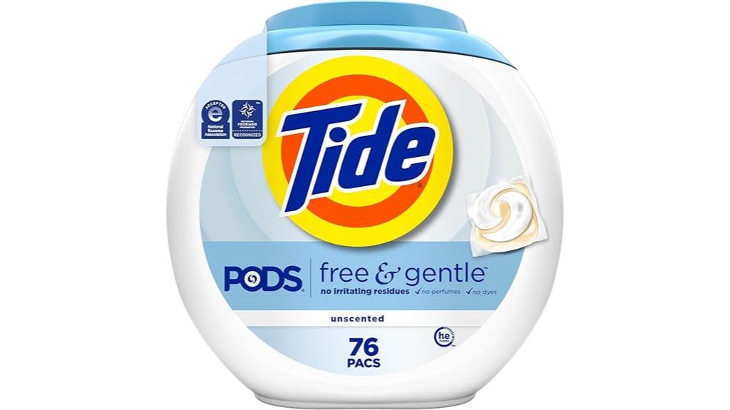 gentle laundry detergent pacs