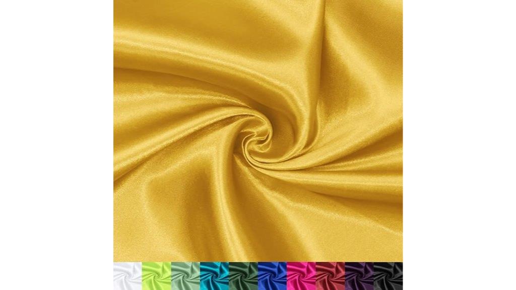 gold satin fabric yard