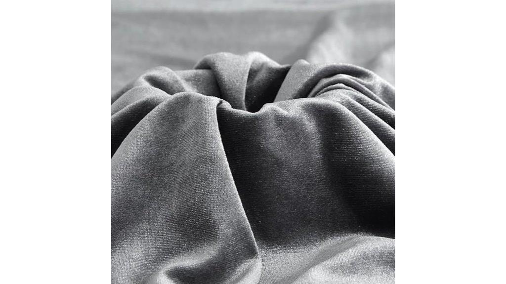 grey stretch velvet fabric