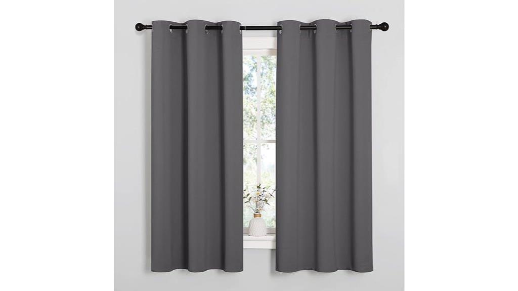 grey thermal insulated curtains