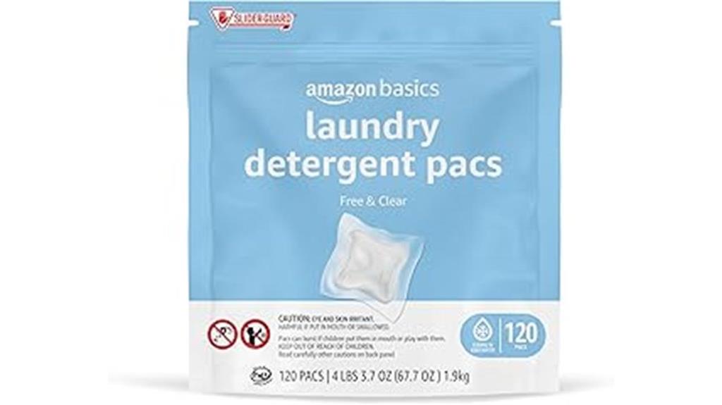 hypoallergenic clear laundry pacs