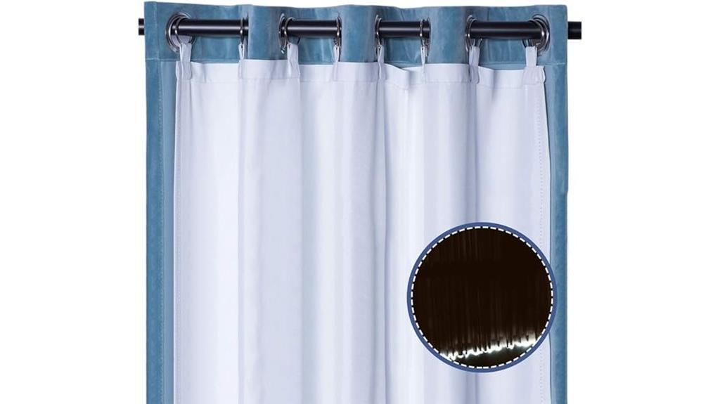 insulated greyish white curtains