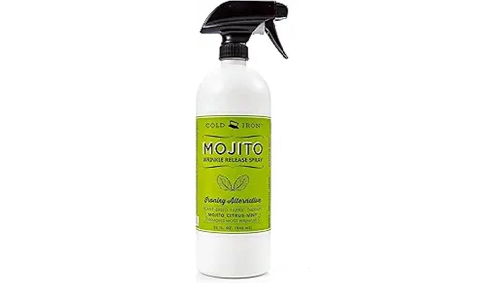 iron free fabric wrinkle spray