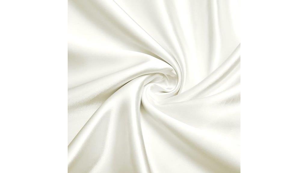 ivory satin fabric yard