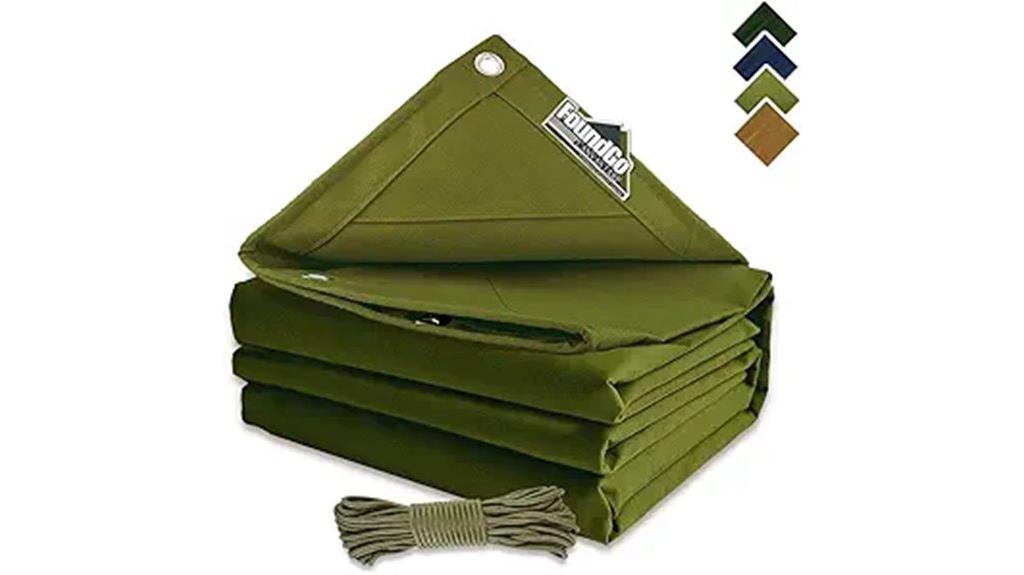 large canvas tarp with grommets