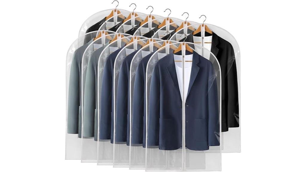 large clear garment storage