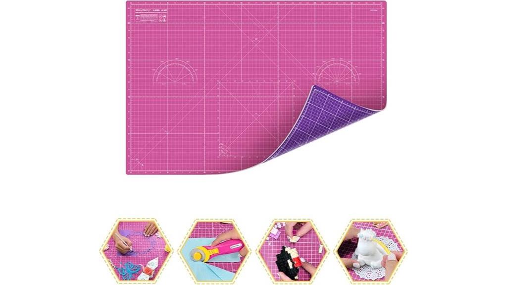 large pink purple cutting mat
