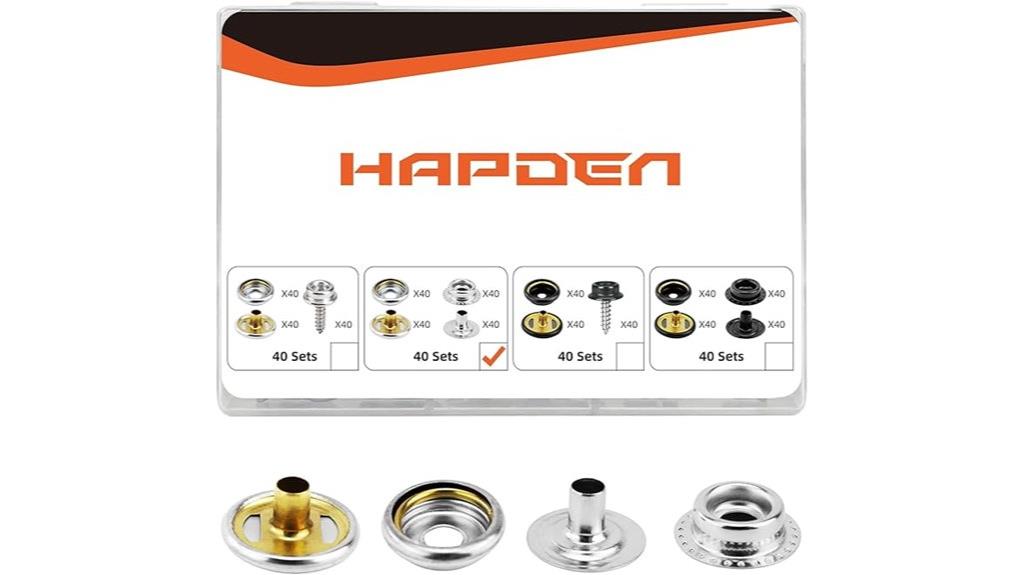 large stainless snap kit