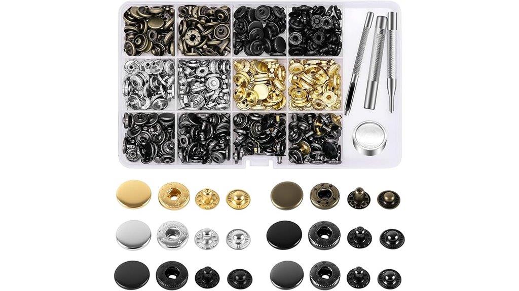 leather snap fasteners kit
