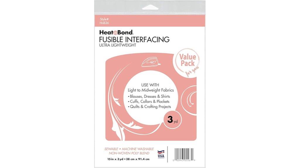 lightweight fusible interfacing