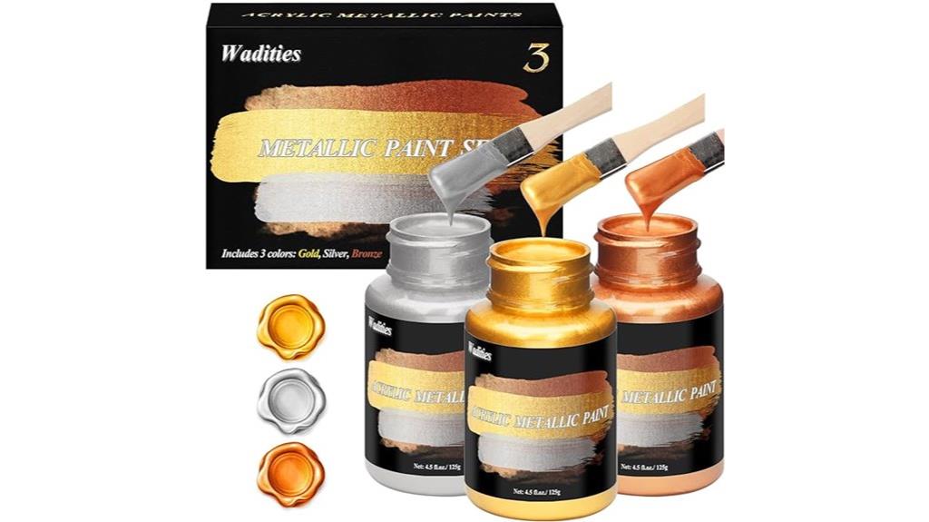 metallic acrylic paint set