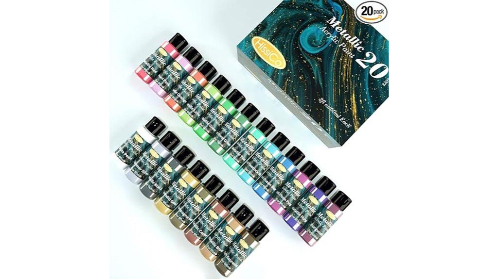 metallic acrylic paint set