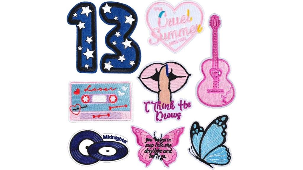 music singer embroidered patches