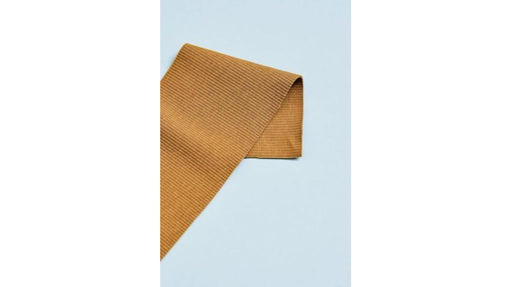 organic mustard rib fabric