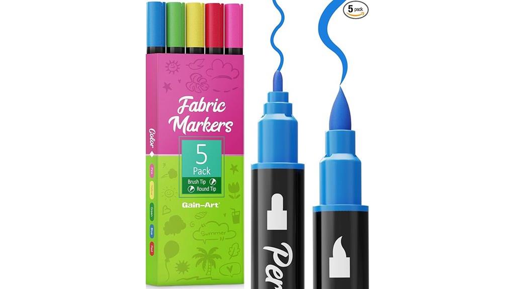 permanent fabric marker set