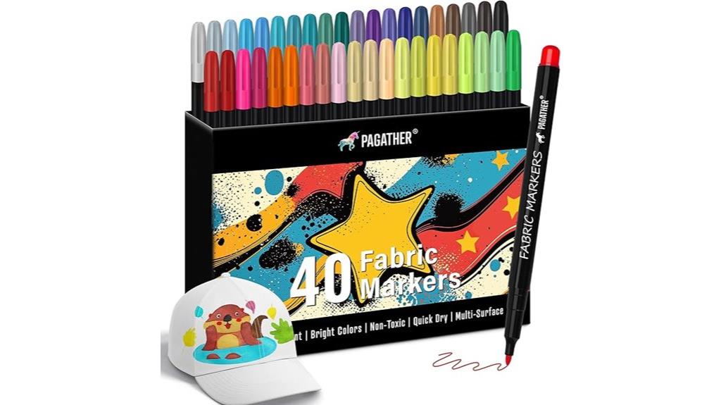 permanent fabric marker set