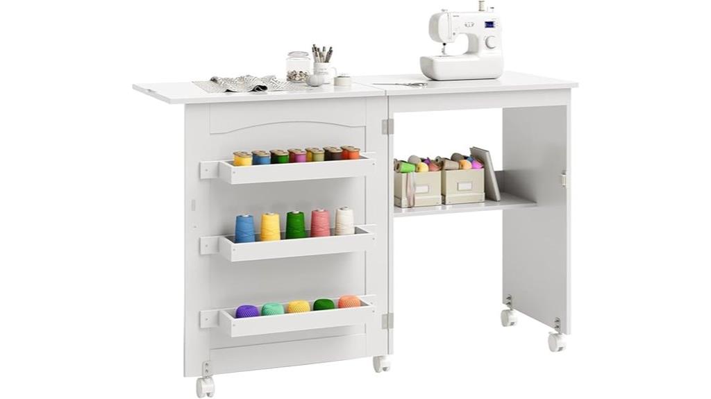 portable folding craft table